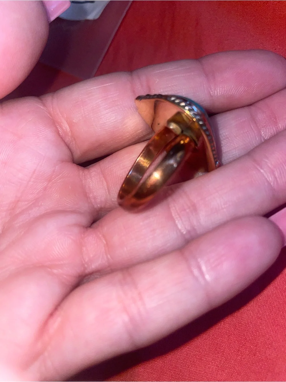 New womens adjustable copper ring